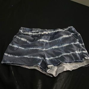 Tie-dye blue shorts